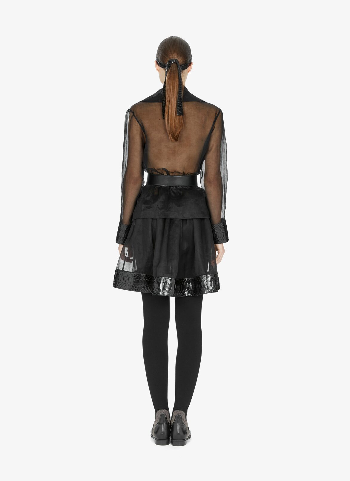 Alaïa Edition 1990 Organza And Python Wrap-Effect Shirt ALAÏA  ALAÏA EDITION 1990 ORGANZA AND PYTHON WRAP-EFFECT SHIRT
